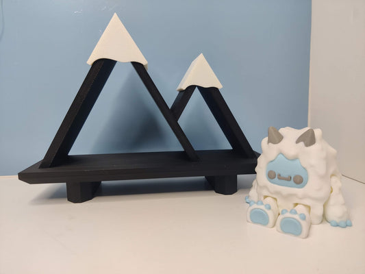 3D Printed Yeti with Mountain Shelf - ToyForge 3D
