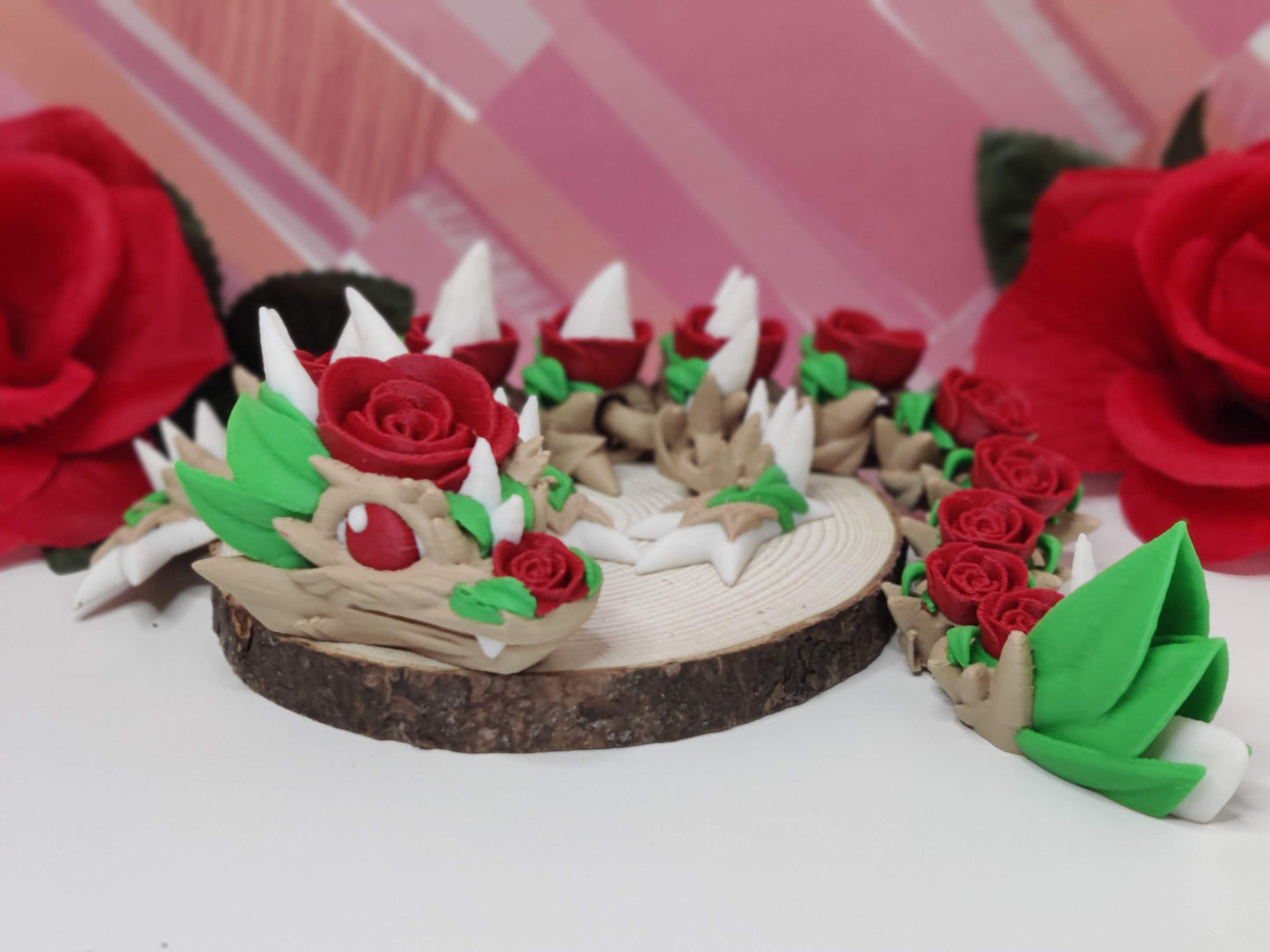 Baby Rose Flower Dragon – 3D Printed Articulating Fidget Toy