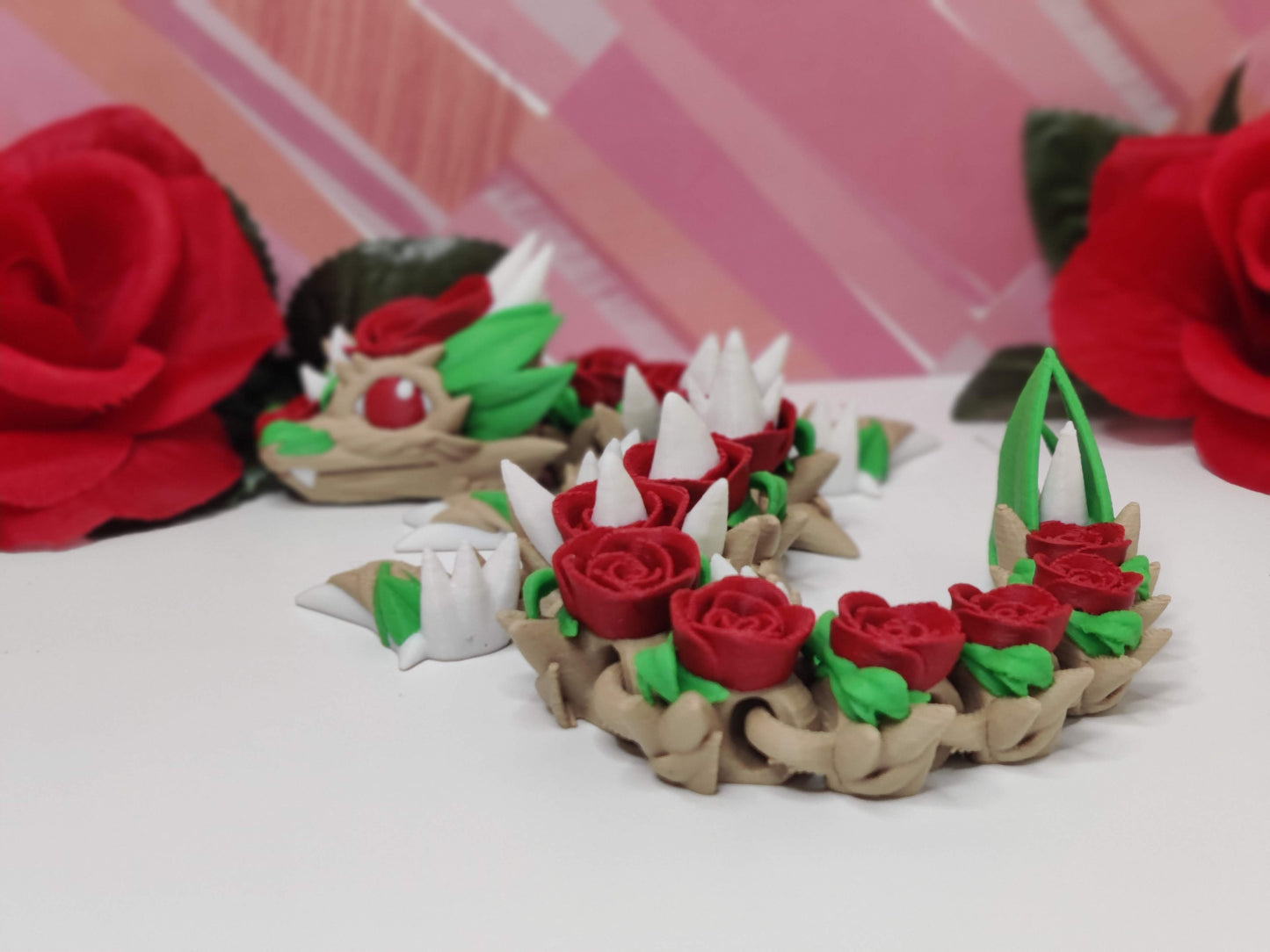 Baby Rose Flower Dragon – 3D Printed Articulating Fidget Toy