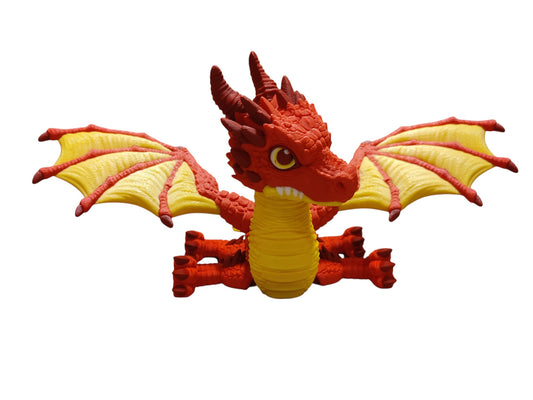 Fire Dragon - 3D Printed Articulating Decoration