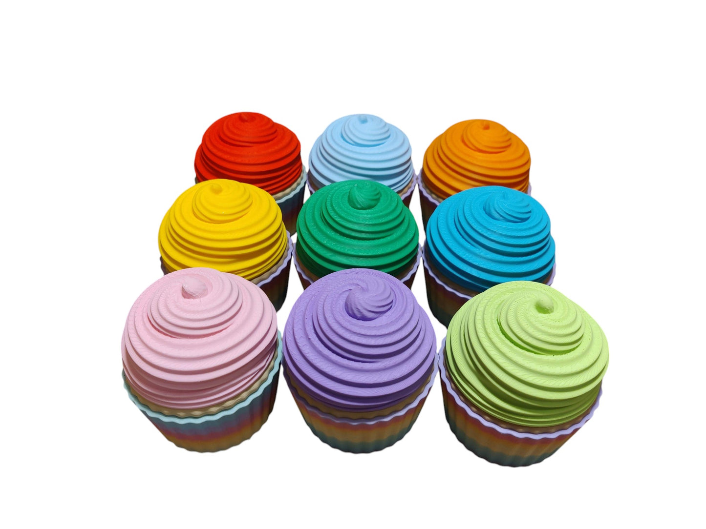 3D Printed Cupcake Party Favors with Twist-Off Lids – Mystery Toy Option – Packs of 3, 6, 9, or 12 – Unique Event Gifts & Table Décor