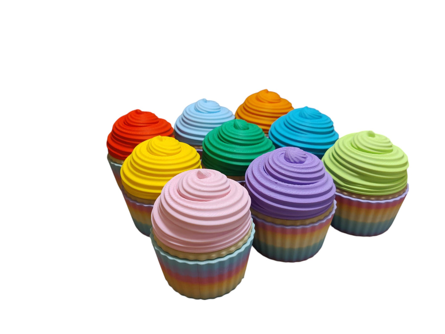 3D Printed Cupcake Party Favors with Twist-Off Lids – Mystery Toy Option – Packs of 3, 6, 9, or 12 – Unique Event Gifts & Table Décor