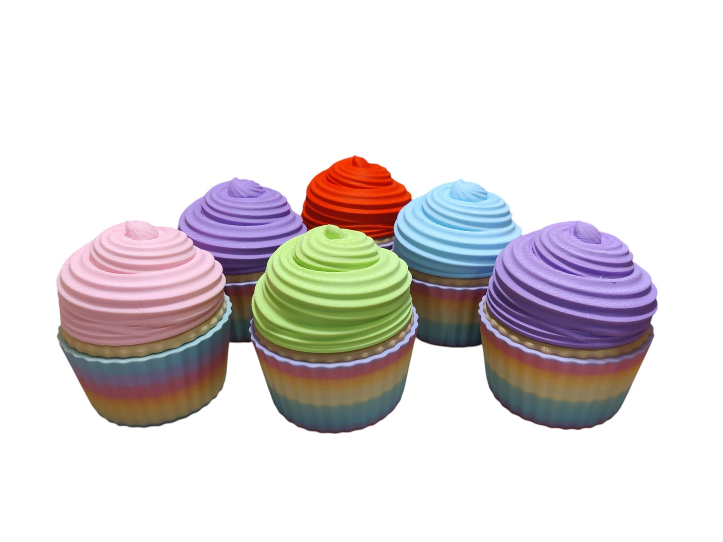 3D Printed Cupcake Party Favors with Twist-Off Lids – Mystery Toy Option – Packs of 3, 6, 9, or 12 – Unique Event Gifts & Table Décor