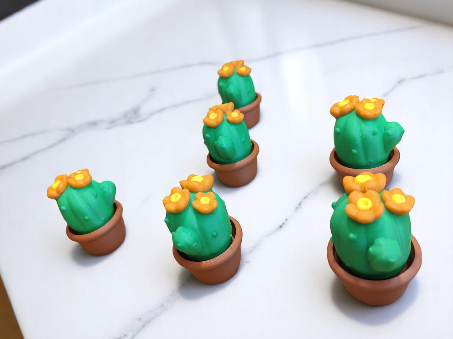 Cactus Clicker Fidget Toy – 3D Printed Sensory Stress Relief Toy – Kawaii Desk Toy Gift