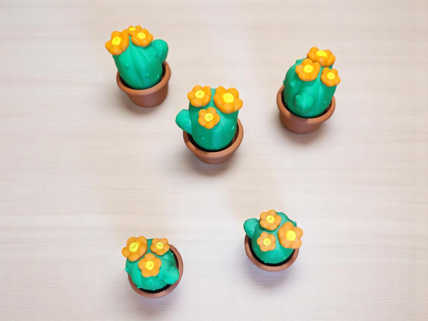 Cactus Clicker Fidget Toy – 3D Printed Sensory Stress Relief Toy – Kawaii Desk Toy Gift