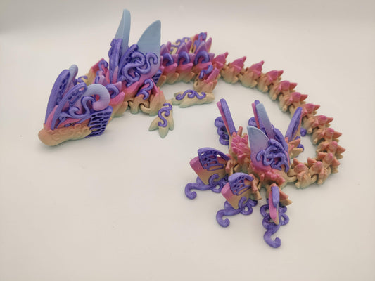 3D Printed Butterfly Dragon - Articulating Fidget Toy