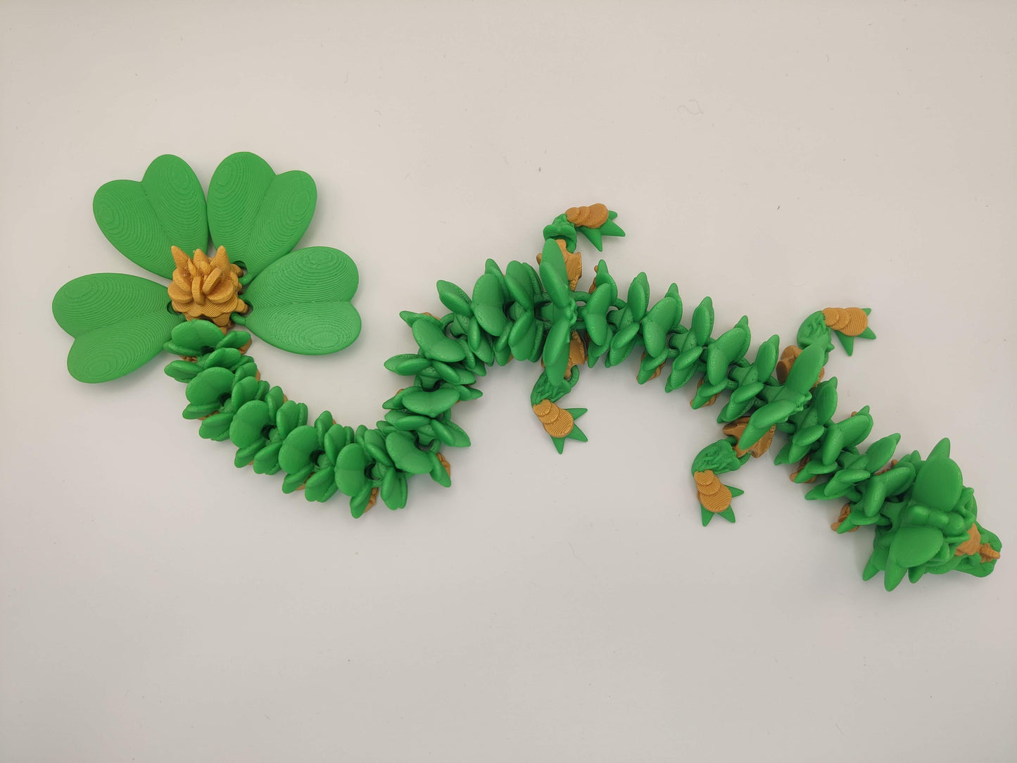 3D Printed Clover Dragon - Articulating Fidget Toy