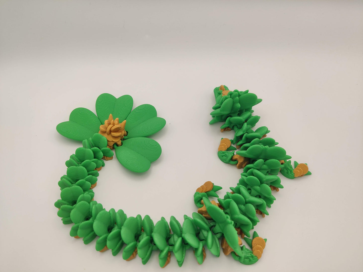 3D Printed Clover Dragon - Articulating Fidget Toy