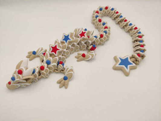 19.5" Star Cookie Dragon - 3D Printed Articulating Dragon Flexi