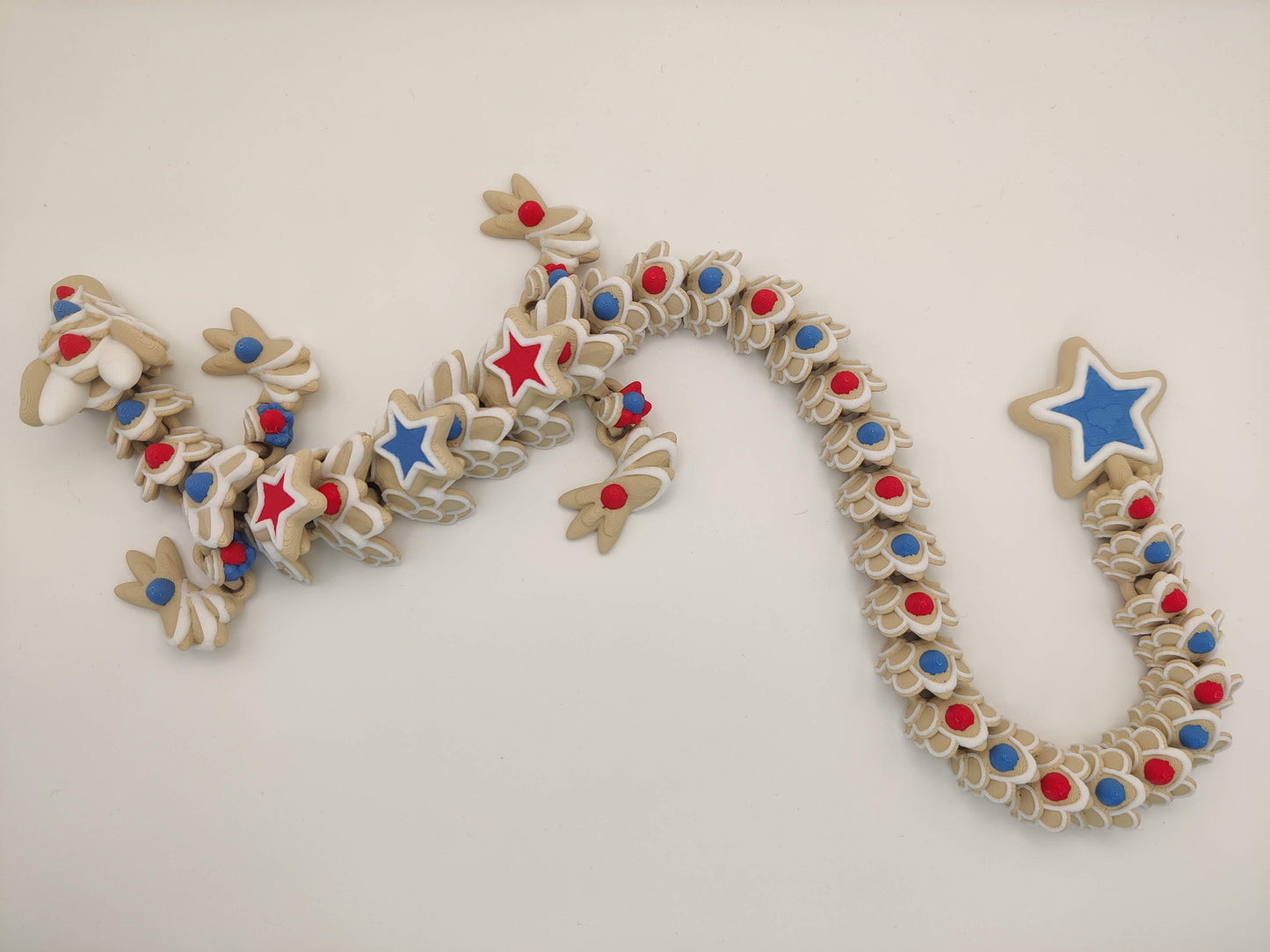 19.5" Star Cookie Dragon - 3D Printed Articulating Dragon Flexi