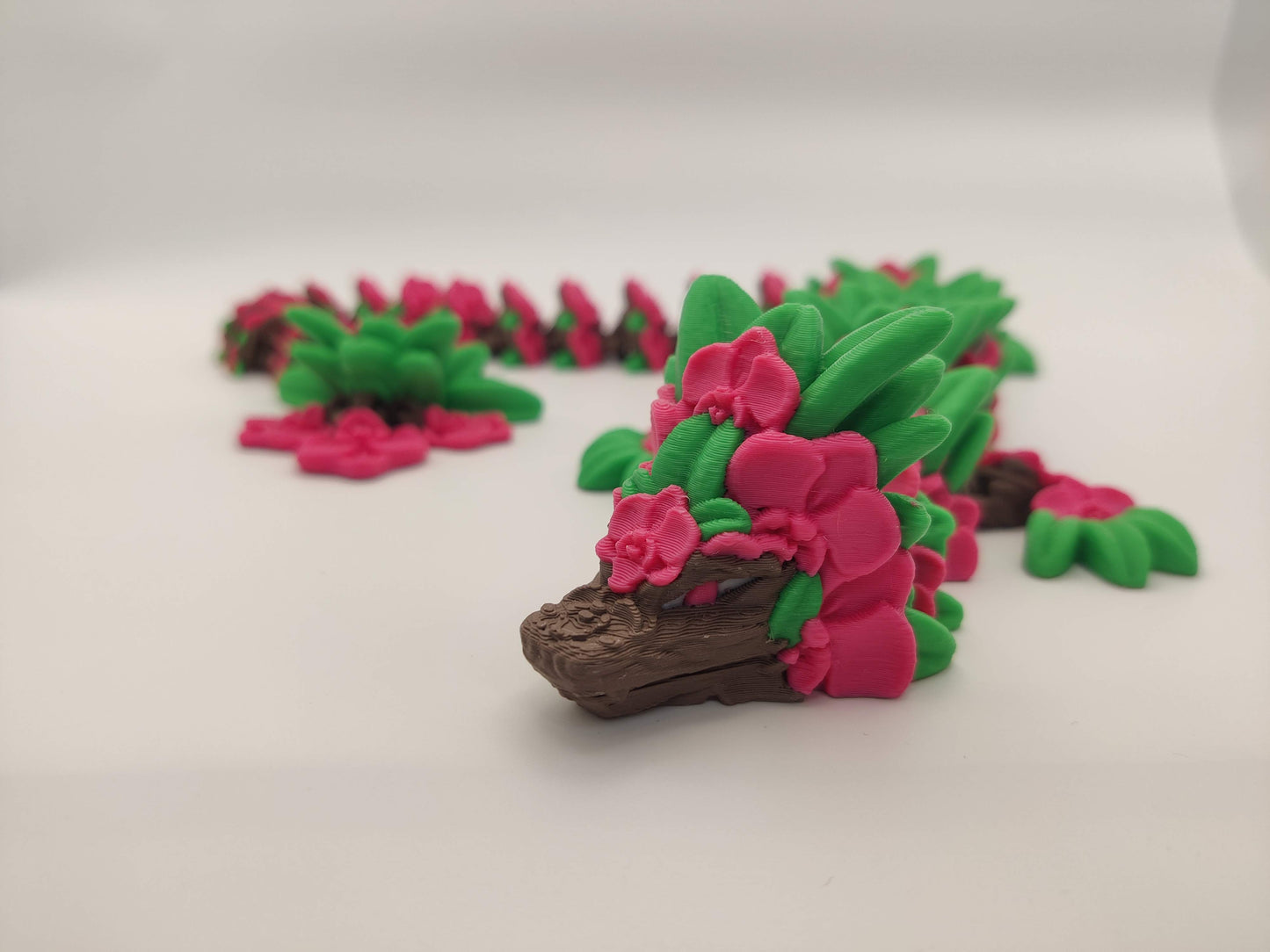 3D Printed Orchid Dragon - Articulating Fidget Toy