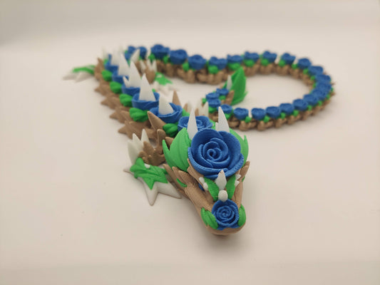 3D Printed Rose Flower Dragon – Articulating Fidget Toy