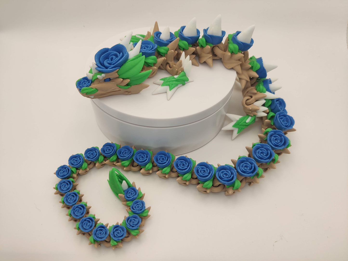 3D Printed Rose Flower Dragon – Articulating Fidget Toy