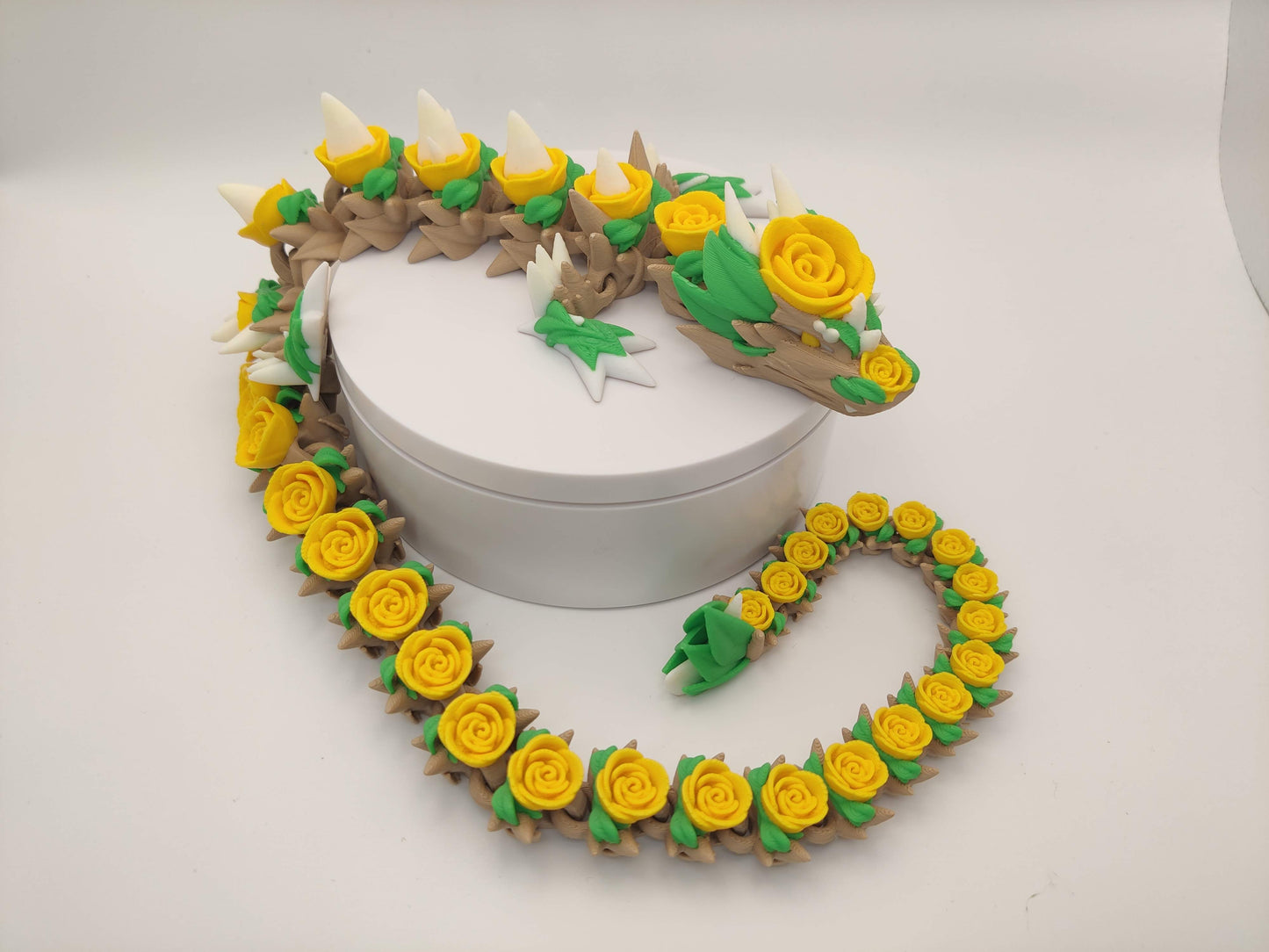 3D Printed Rose Flower Dragon – Articulating Fidget Toy