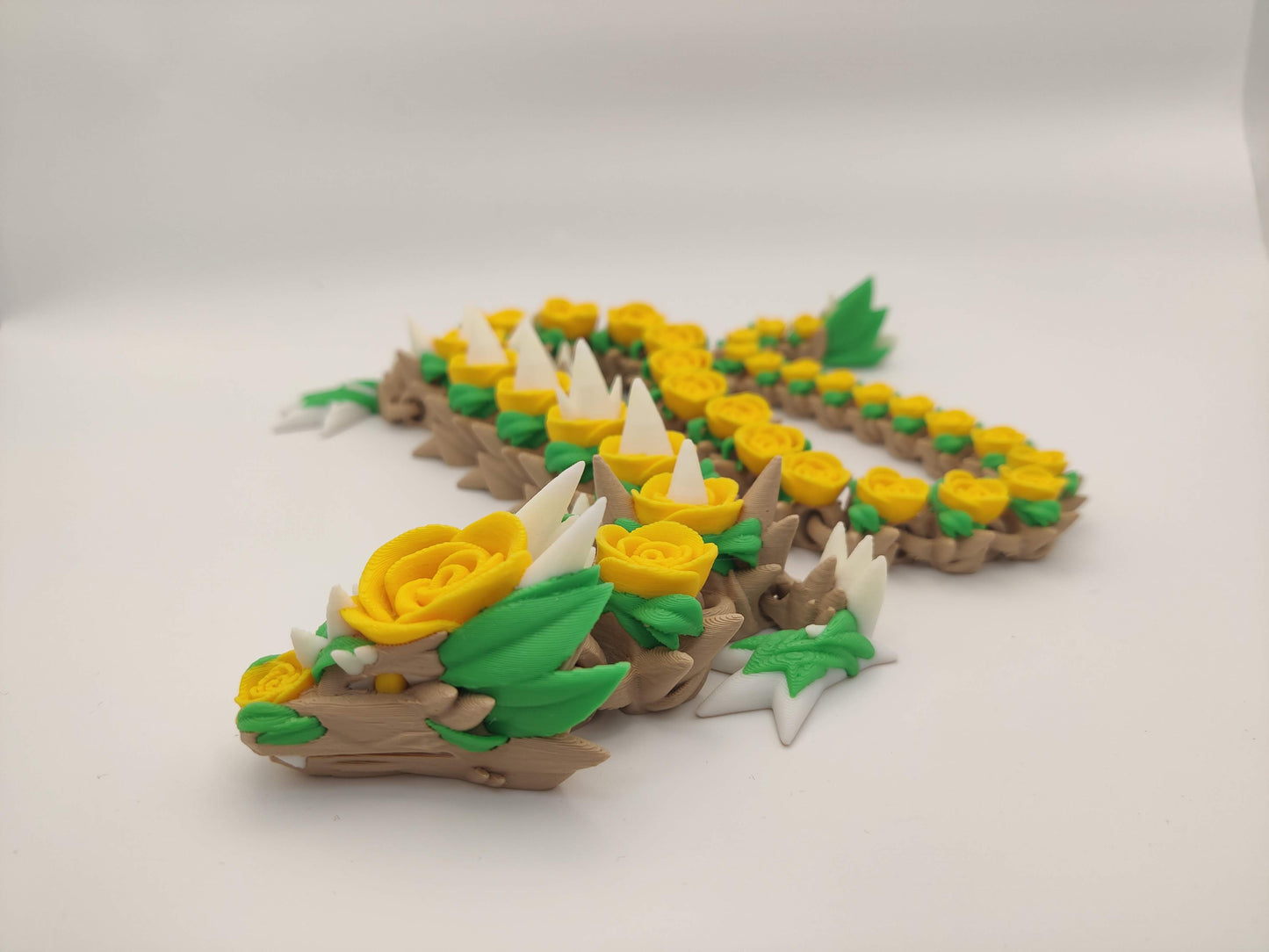 3D Printed Rose Flower Dragon – Articulating Fidget Toy
