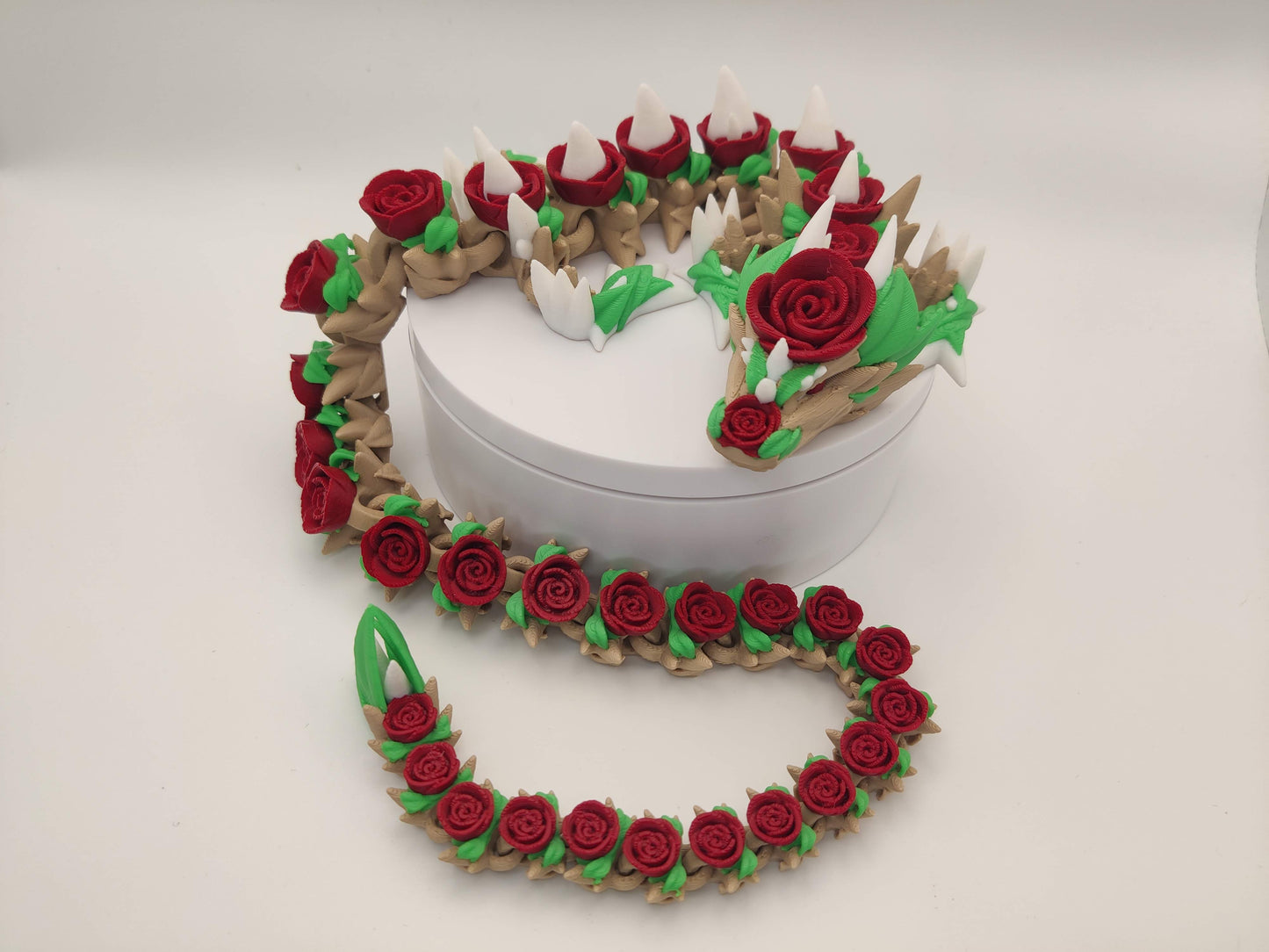 3D Printed Rose Flower Dragon – Articulating Fidget Toy