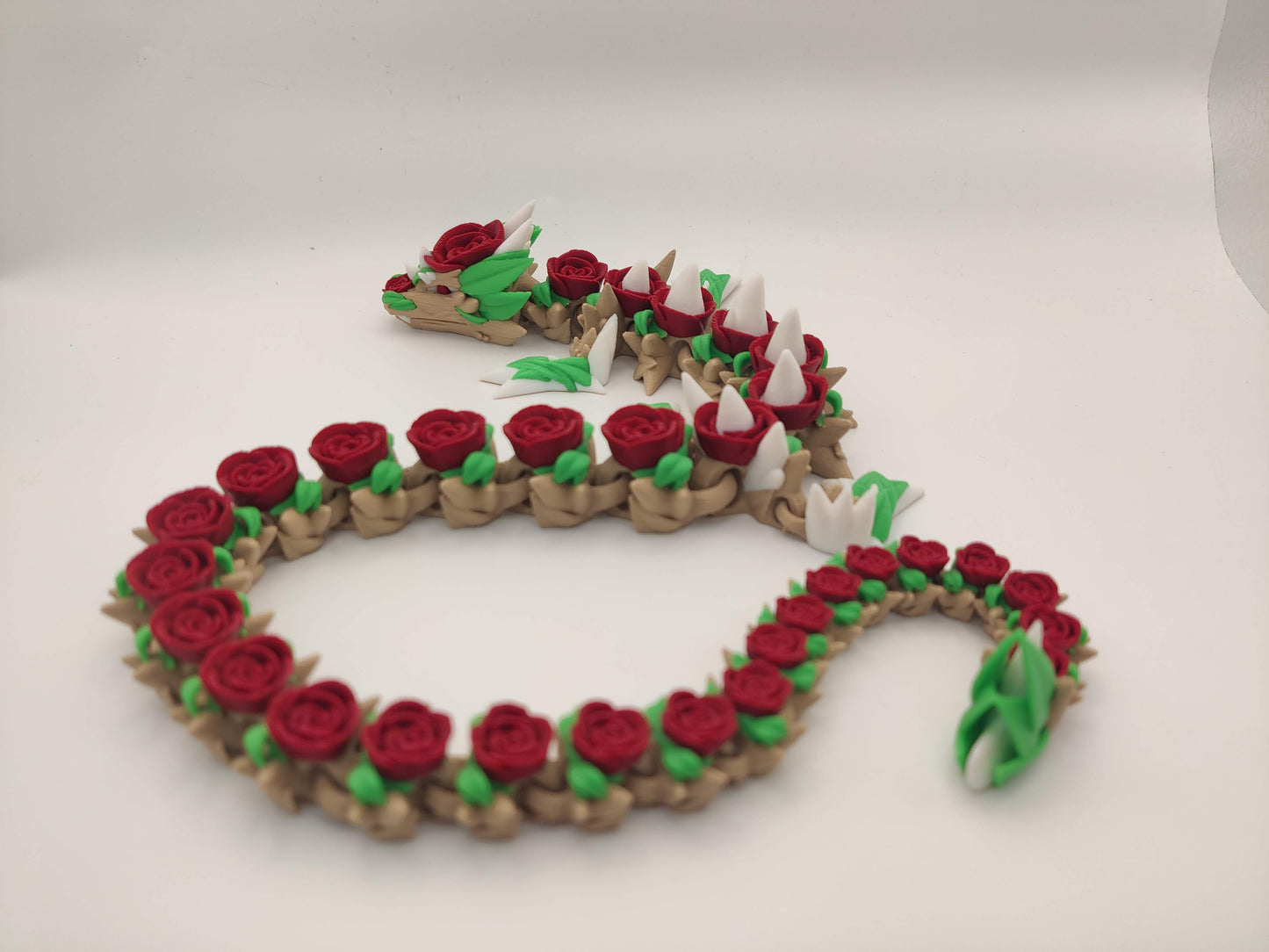 3D Printed Rose Flower Dragon – Articulating Fidget Toy