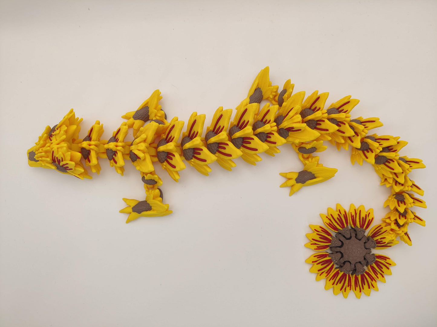 3D Printed Sunflower Dragon - Articulating Fidget Toy