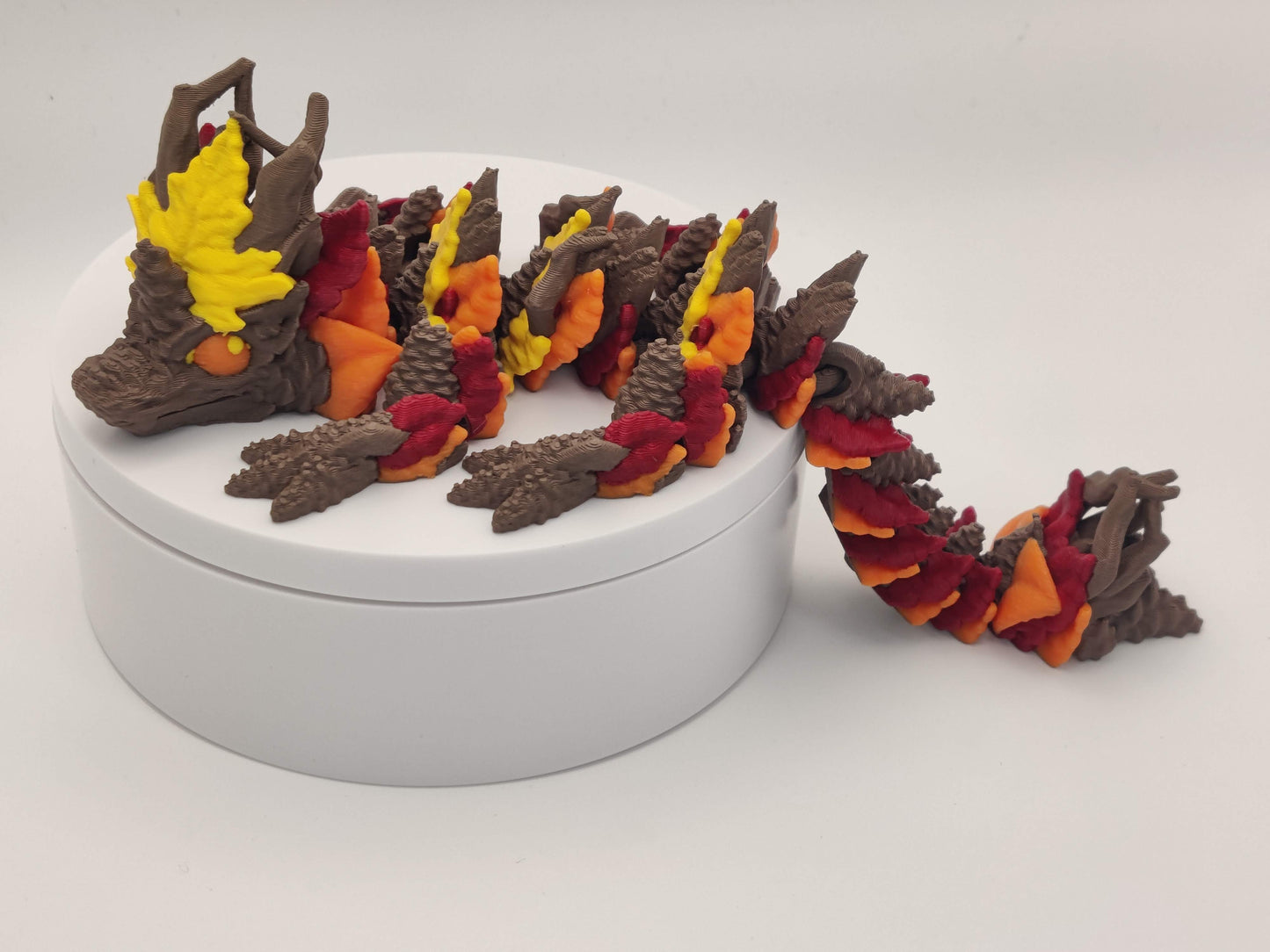 8.5" Baby Autumn Dragon – Fall Dragon - Articulating Fidget Toy