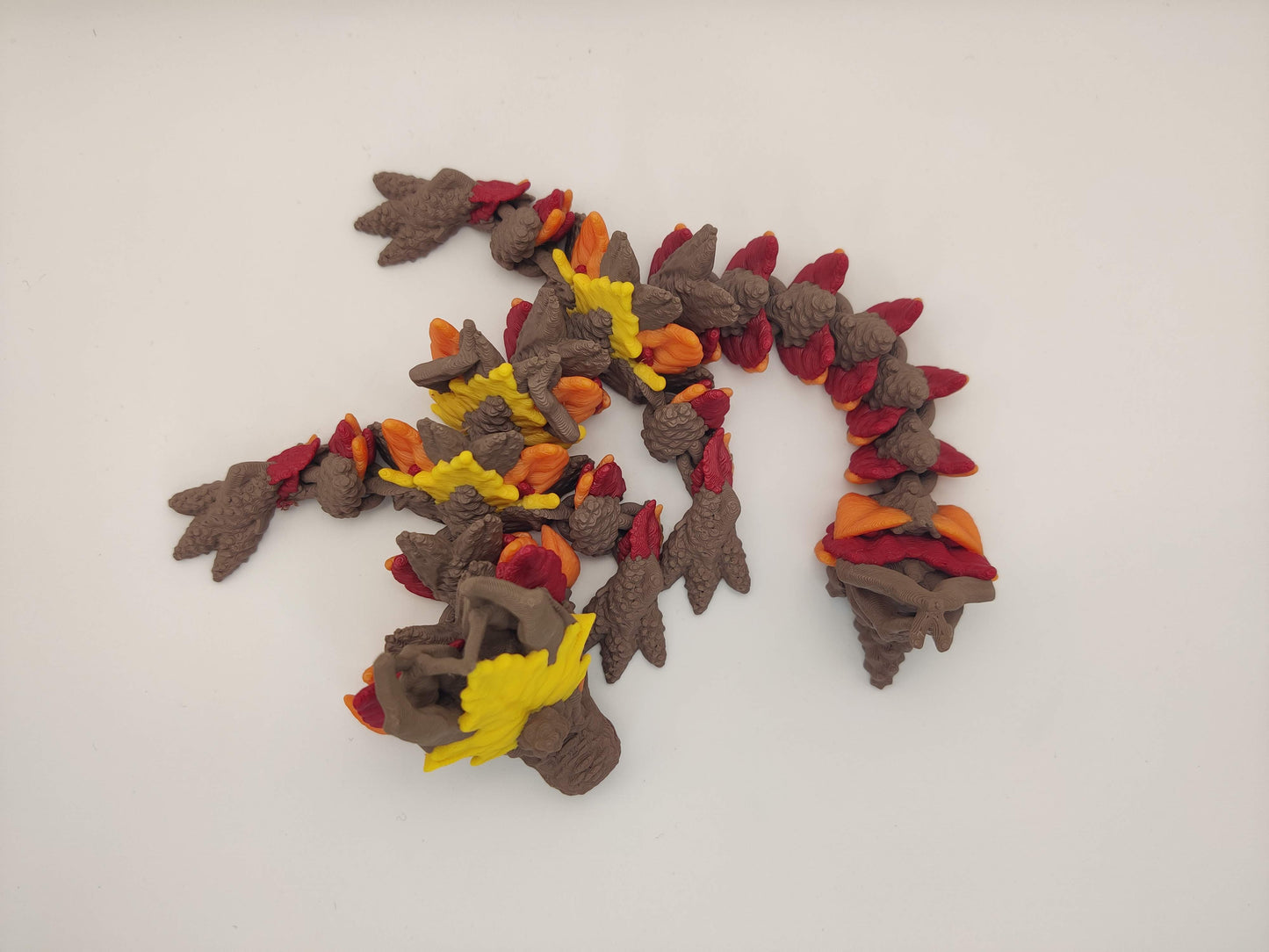 8.5" Baby Autumn Dragon – Fall Dragon - Articulating Fidget Toy