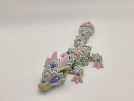 9" Baby Easter Cookie Dragon - 3D Printed Articulating Fidget Toy