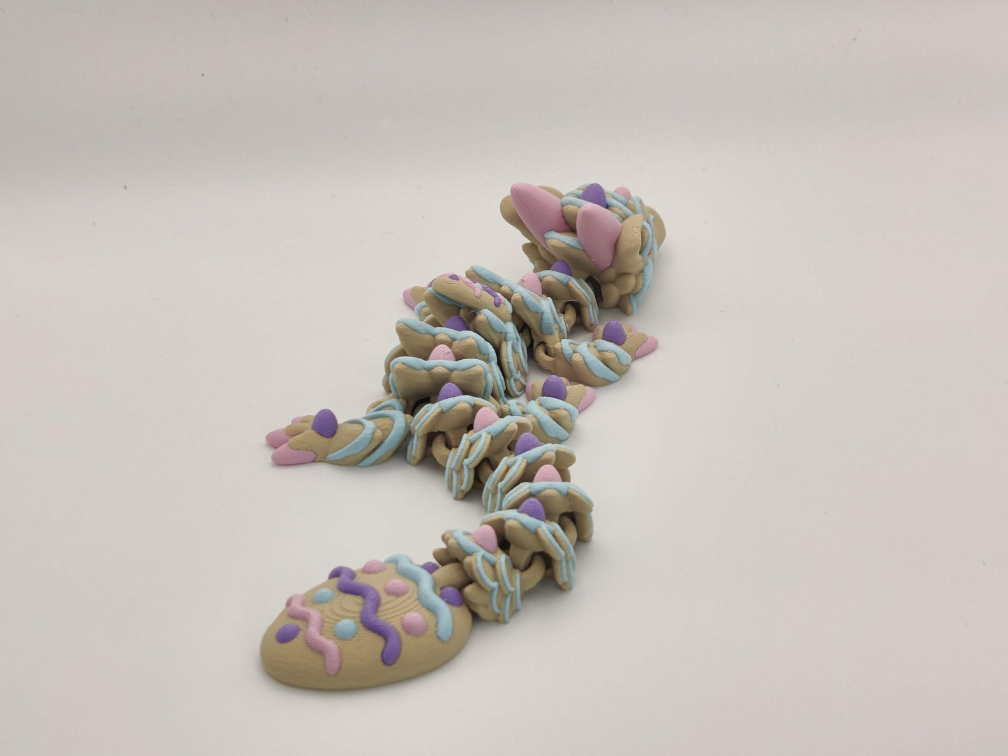 9" Baby Easter Cookie Dragon - 3D Printed Articulating Fidget Toy