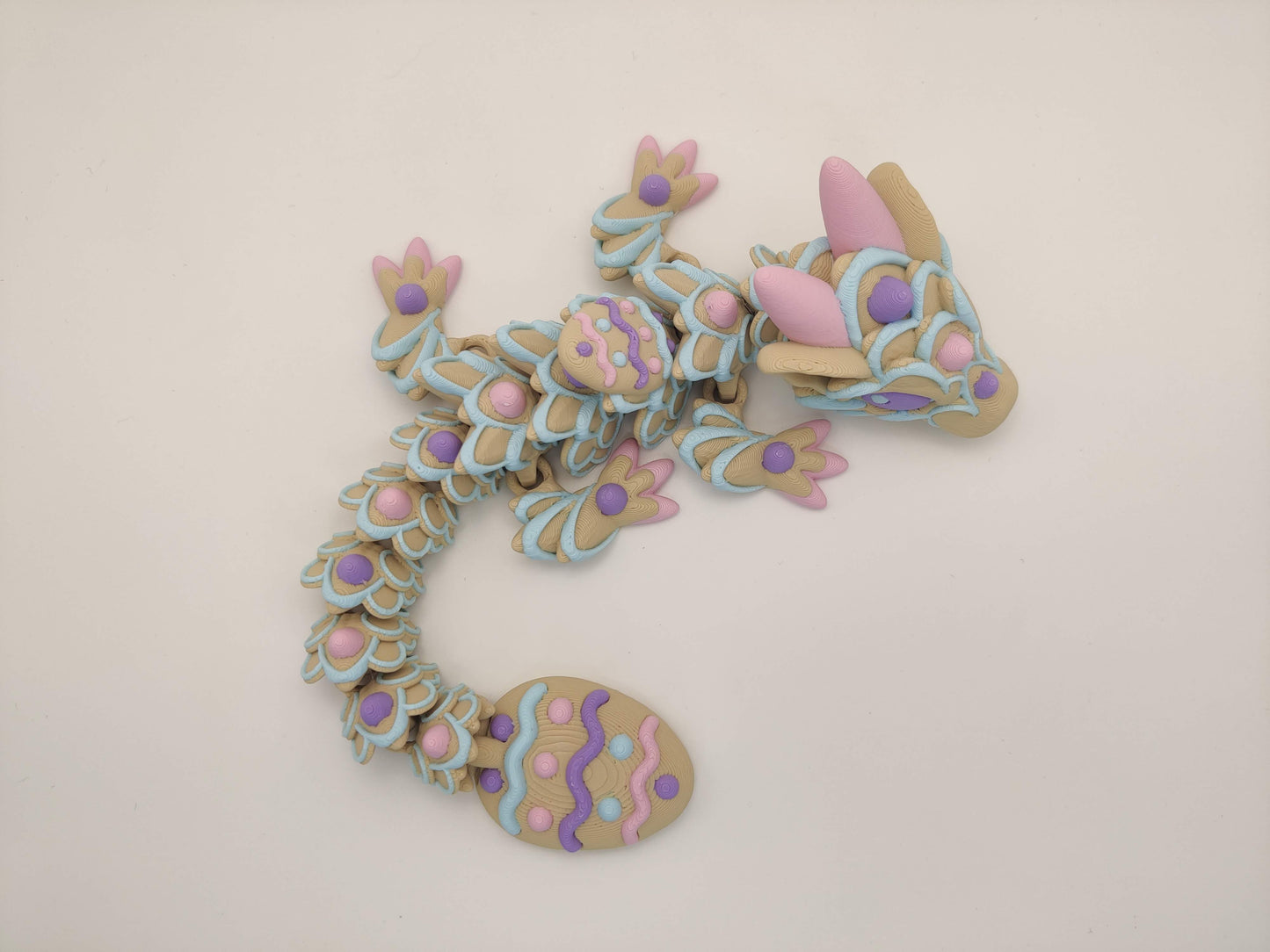 9" Baby Easter Cookie Dragon - 3D Printed Articulating Fidget Toy