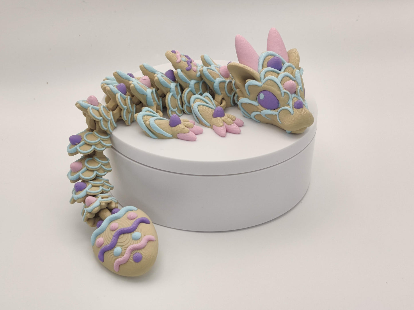 9" Baby Easter Cookie Dragon - 3D Printed Articulating Fidget Toy