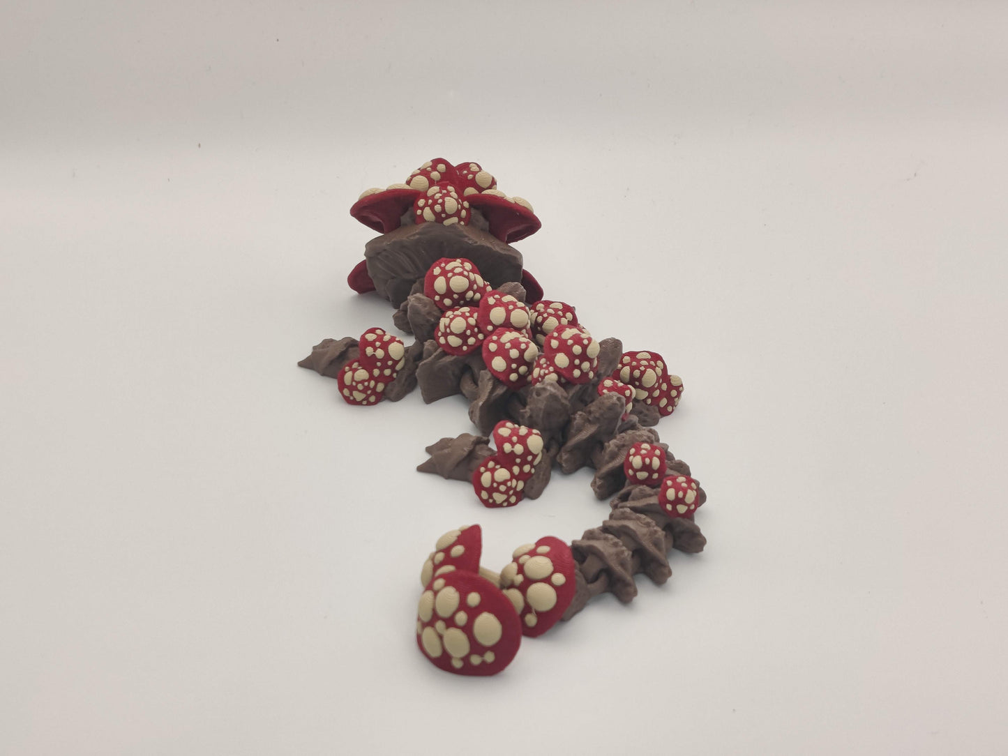 8.5" Baby Mushroom Dragon – 3D Printed Articulated Dragon Toy