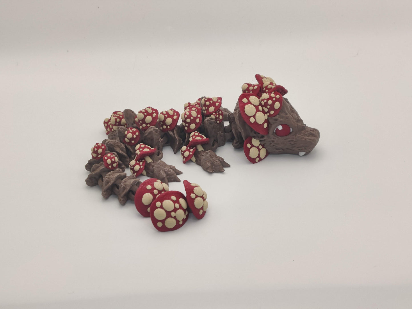 8.5" Baby Mushroom Dragon – 3D Printed Articulated Dragon Toy