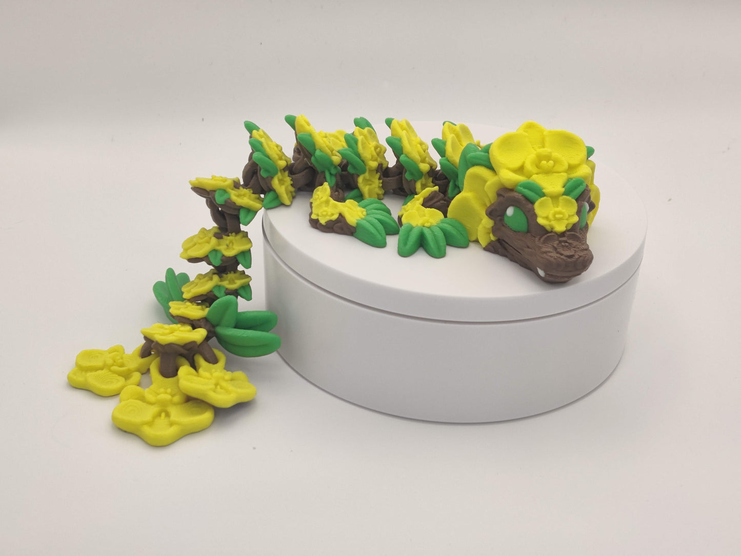 9" Baby Orchid Flower Dragon – 3D Printed Articulating Fidget Toy