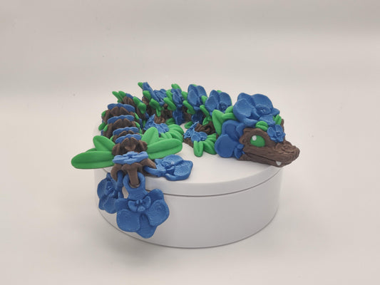 9" Baby Orchid Flower Dragon – 3D Printed Articulating Fidget Toy