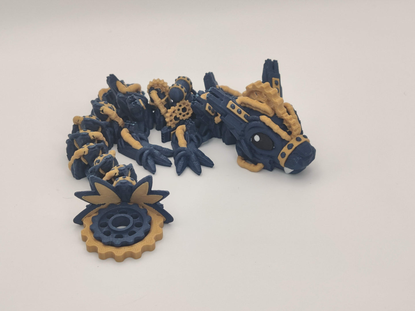 9" Baby Steampunk Cyborg Machine Dragon – Articulating Fidget Toy