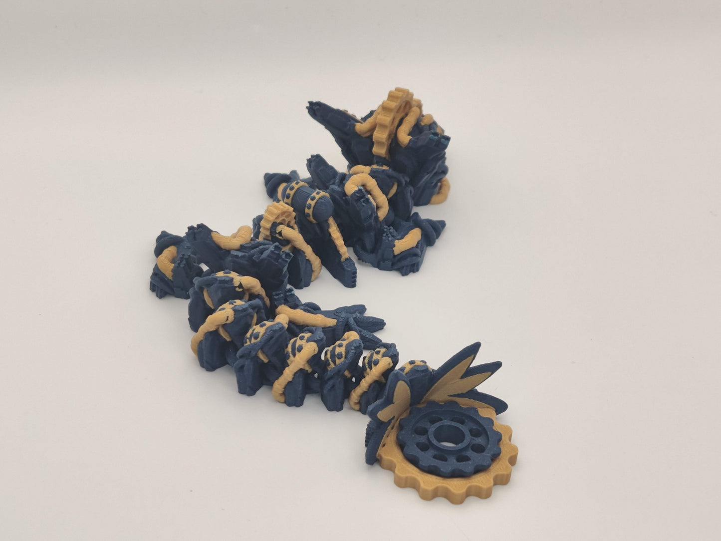 9" Baby Steampunk Cyborg Machine Dragon – Articulating Fidget Toy