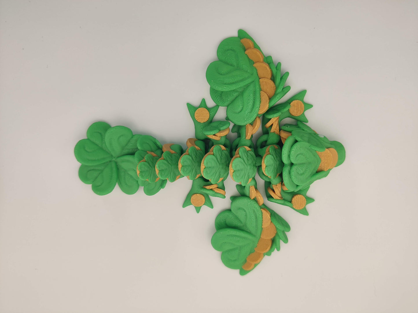 Little Clover Dragon, Winged Clover Dragon, Articulating Dragon, St Patrick's Day Dragon