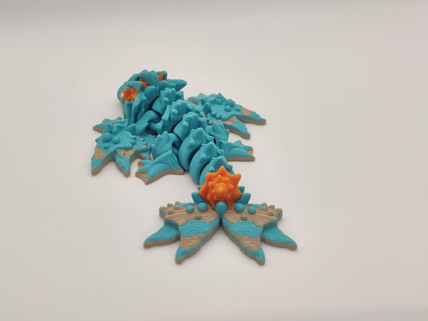 Little Beach Dragon – 3D Printed Articulated Sea Dragon Figurine (5.5")