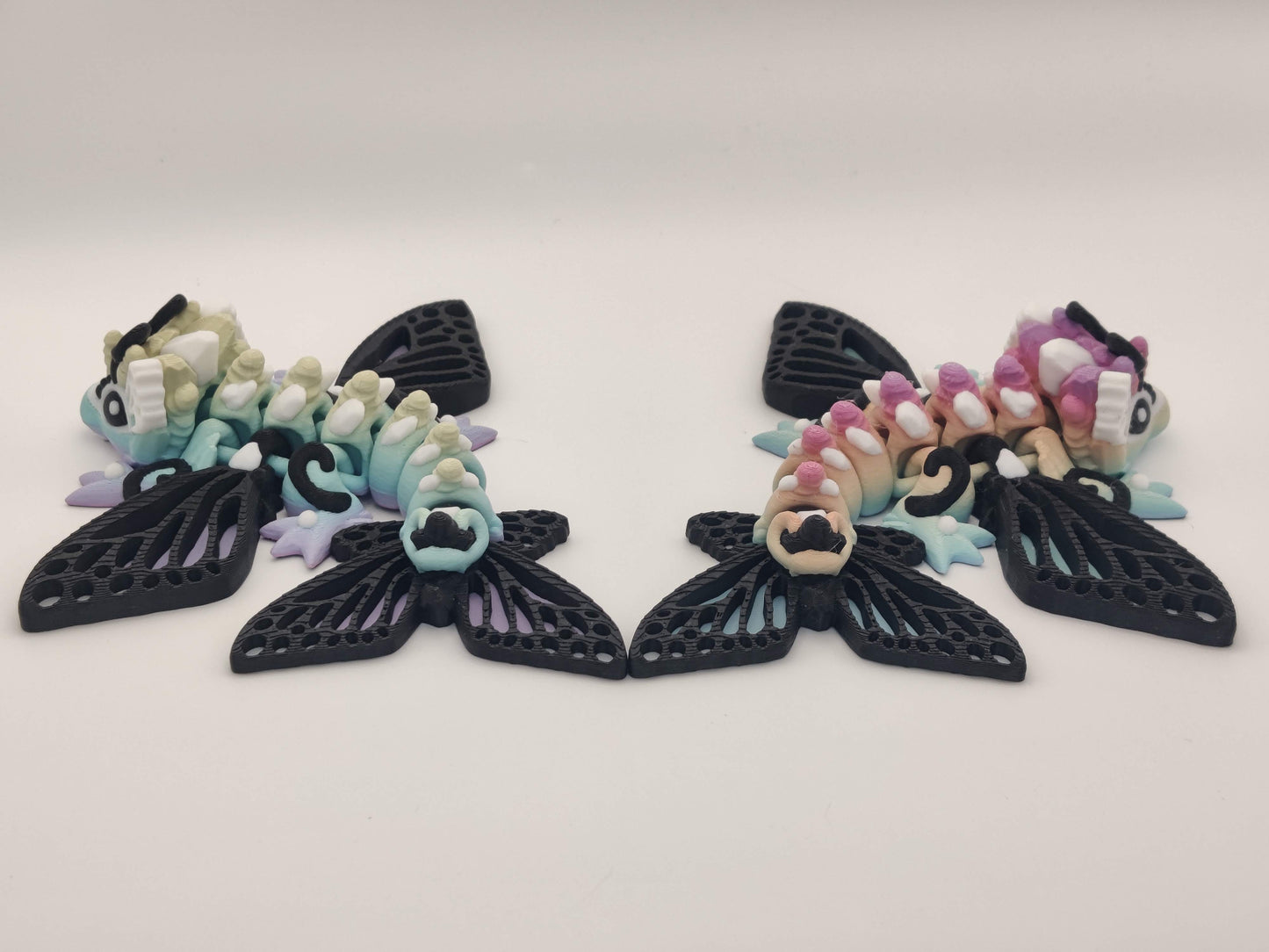 Little Butterfly Dragon, Spring Dragon, Articulating Dragon, 3D Printed Fidget Toy