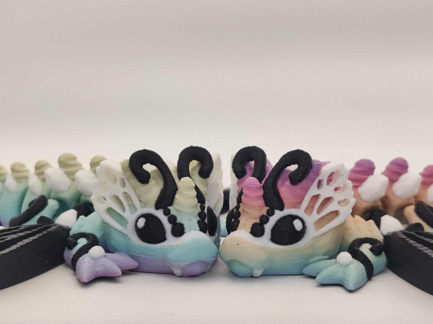 Little Butterfly Dragon, Spring Dragon, Articulating Dragon, 3D Printed Fidget Toy