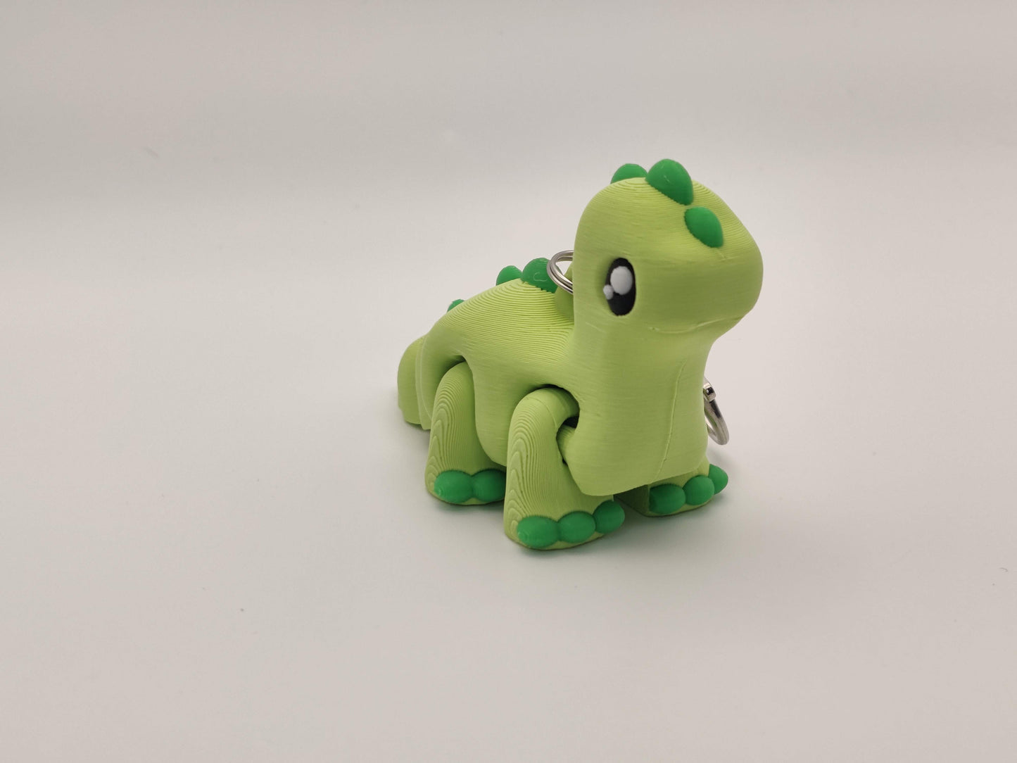 3D Printed Brontosaurus Dinosaur Keychain – Cute Prehistoric Dino Bag Charm