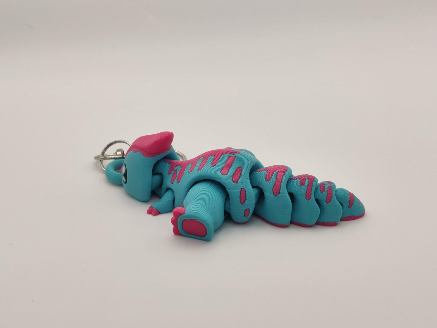 3D Printed Parasaur Dinosaur Keychain – Cute Prehistoric Dino Bag Charm