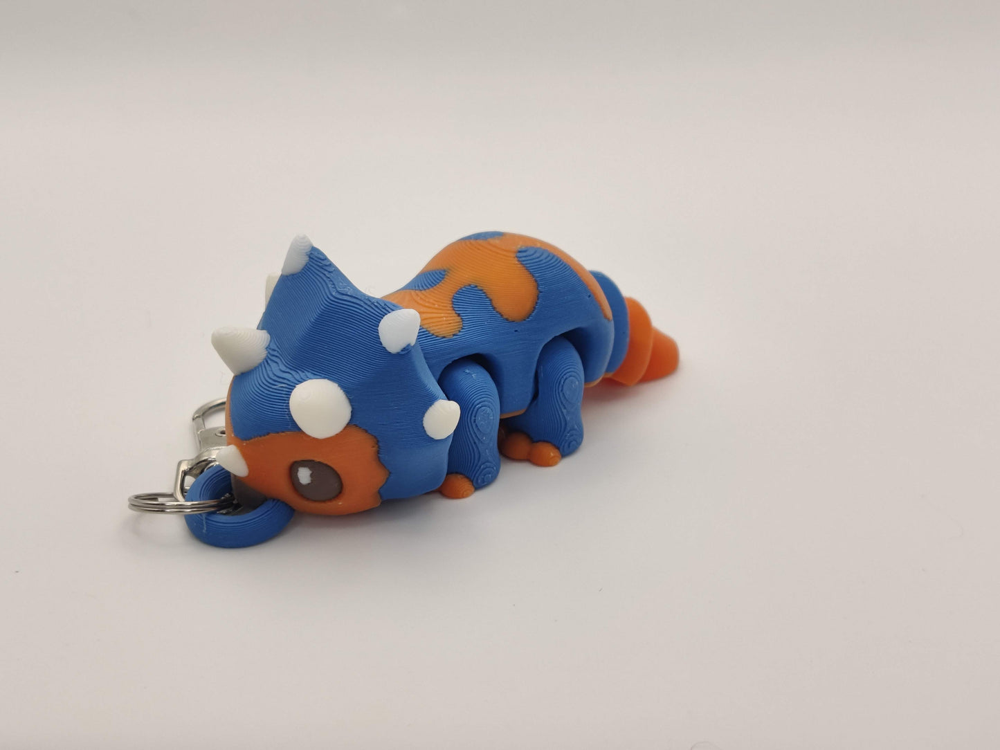 3D Printed Triceratops Dinosaur Keychain – Cute Prehistoric Dino Bag Charm