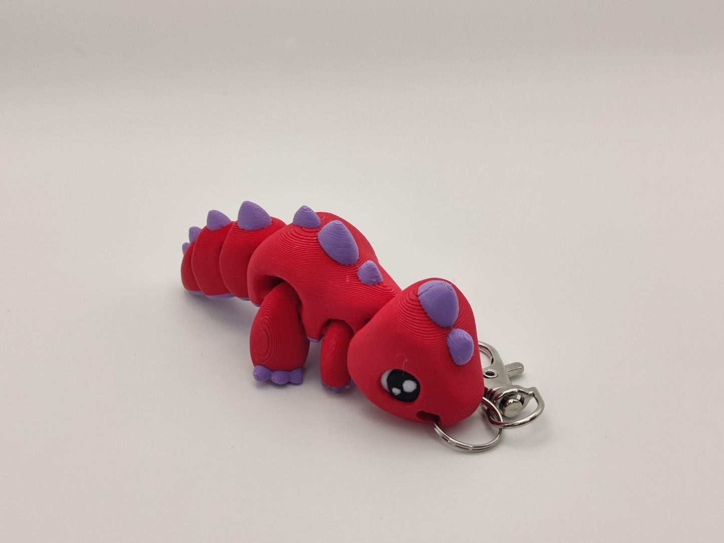 3D Printed T-Rex Dinosaur Keychain – Cute Articulated Dino Bag Charm
