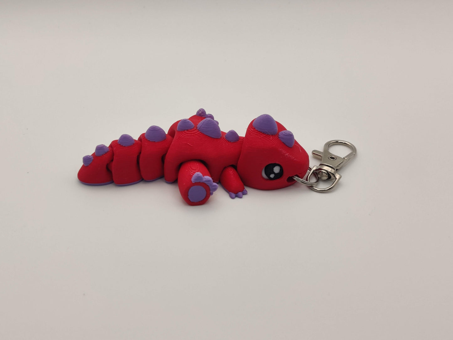 3D Printed T-Rex Dinosaur Keychain – Cute Articulated Dino Bag Charm