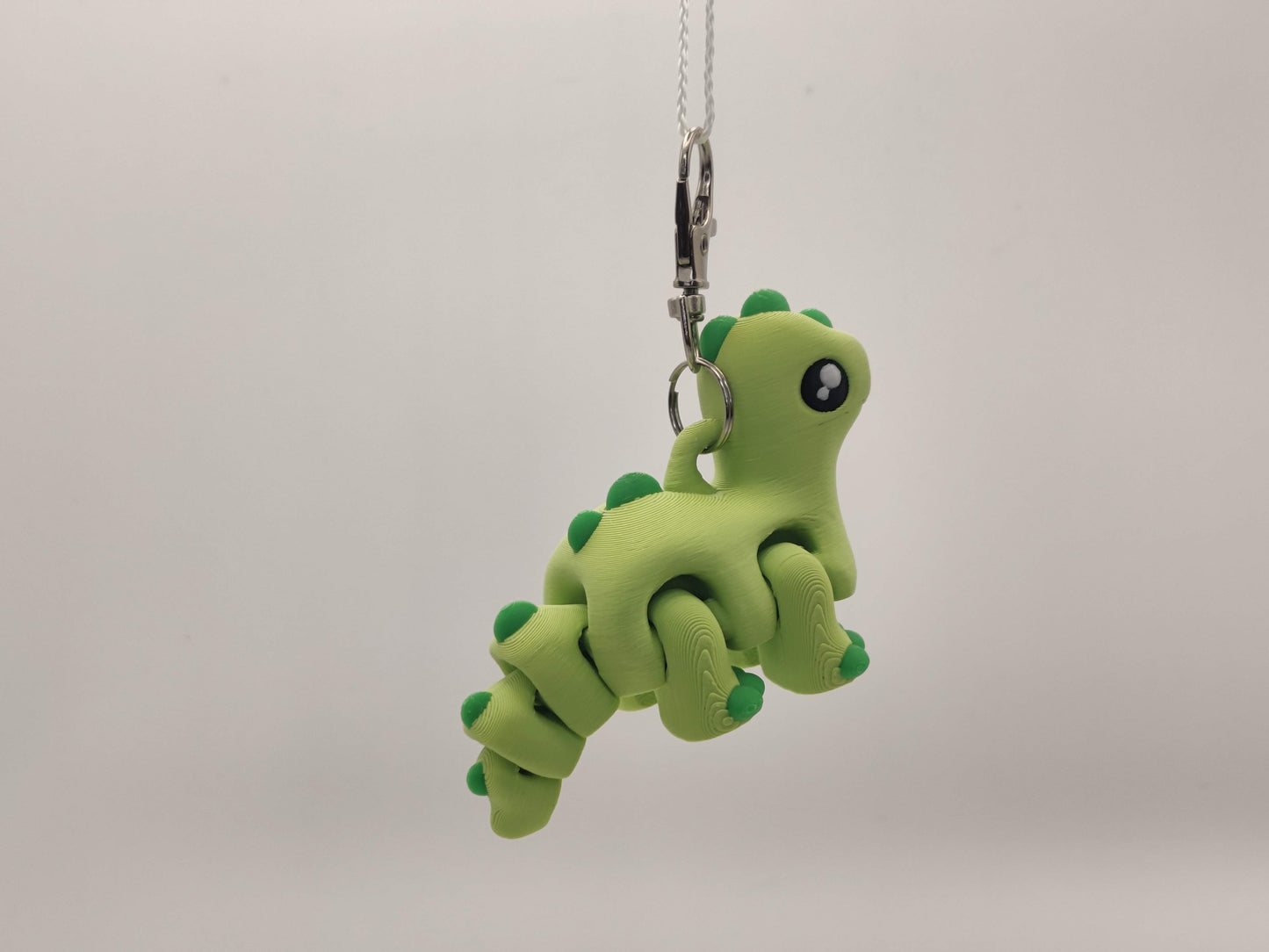 3D Printed Brontosaurus Dinosaur Keychain – Cute Prehistoric Dino Bag Charm