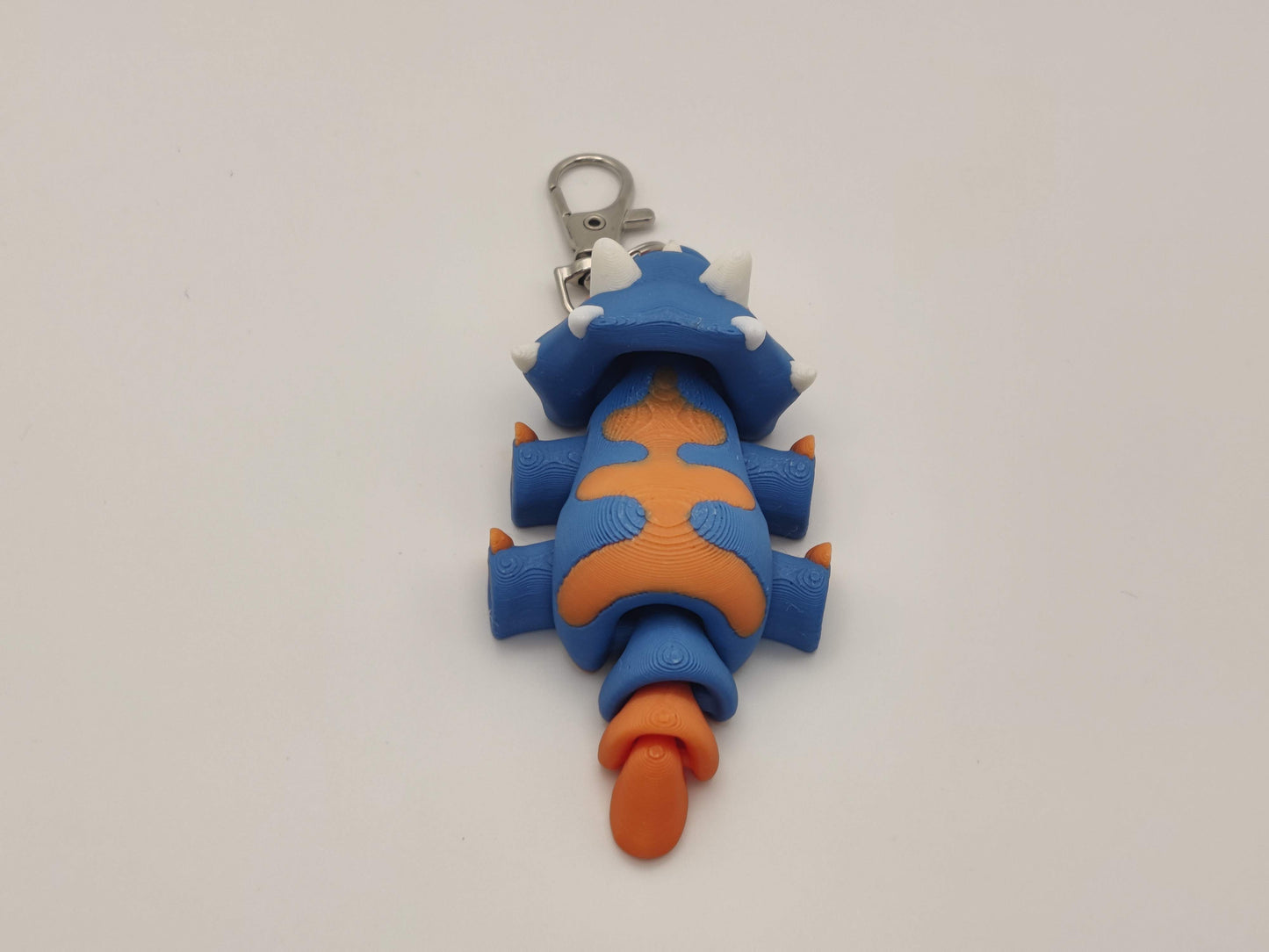 3D Printed Triceratops Dinosaur Keychain – Cute Prehistoric Dino Bag Charm
