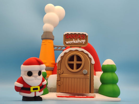 Santa’s Workshop Christmas Playset Diorama – Festive Holiday Display
