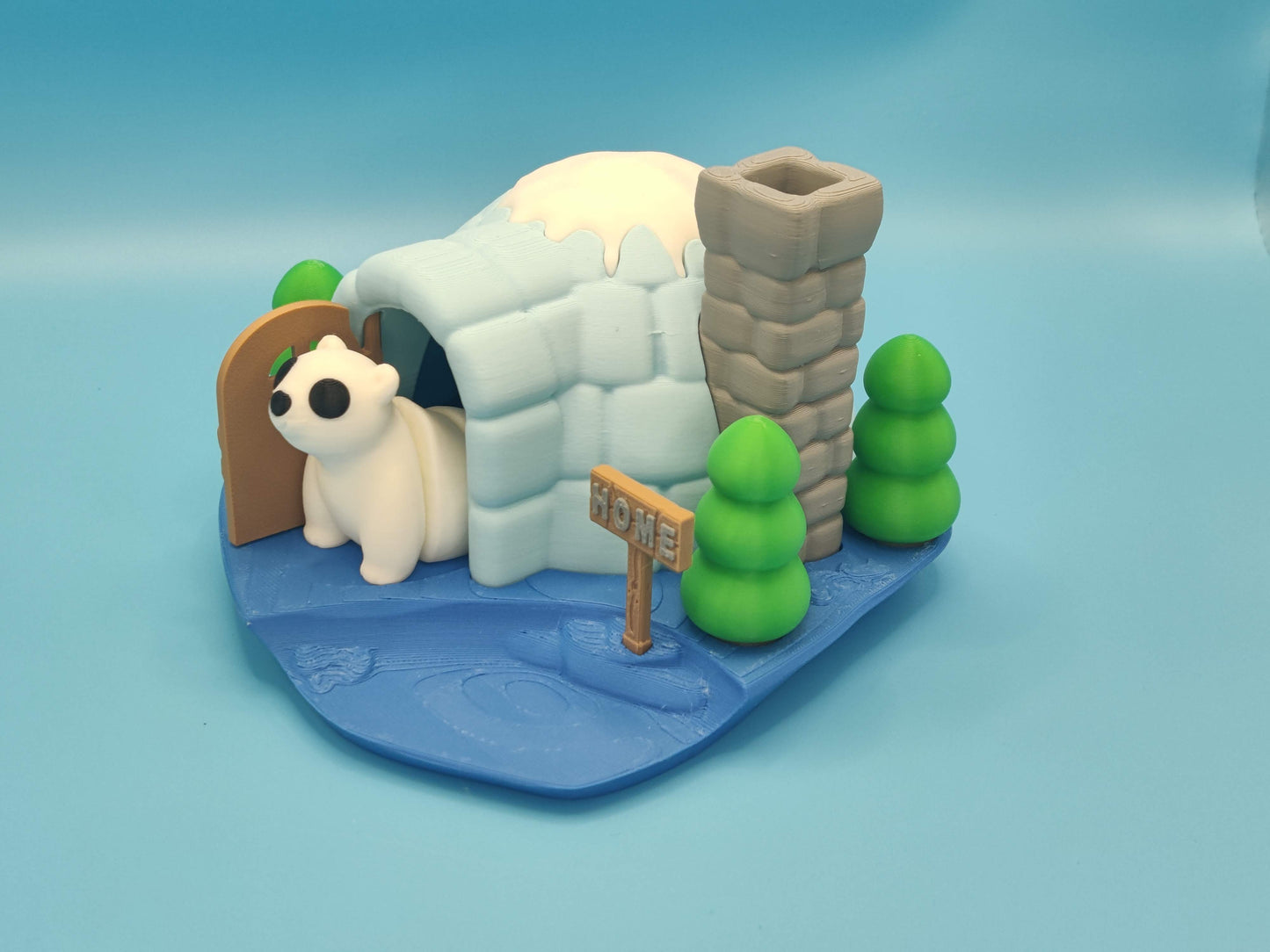 Igloo Home Playset Diorama – Arctic Polar Bear Display