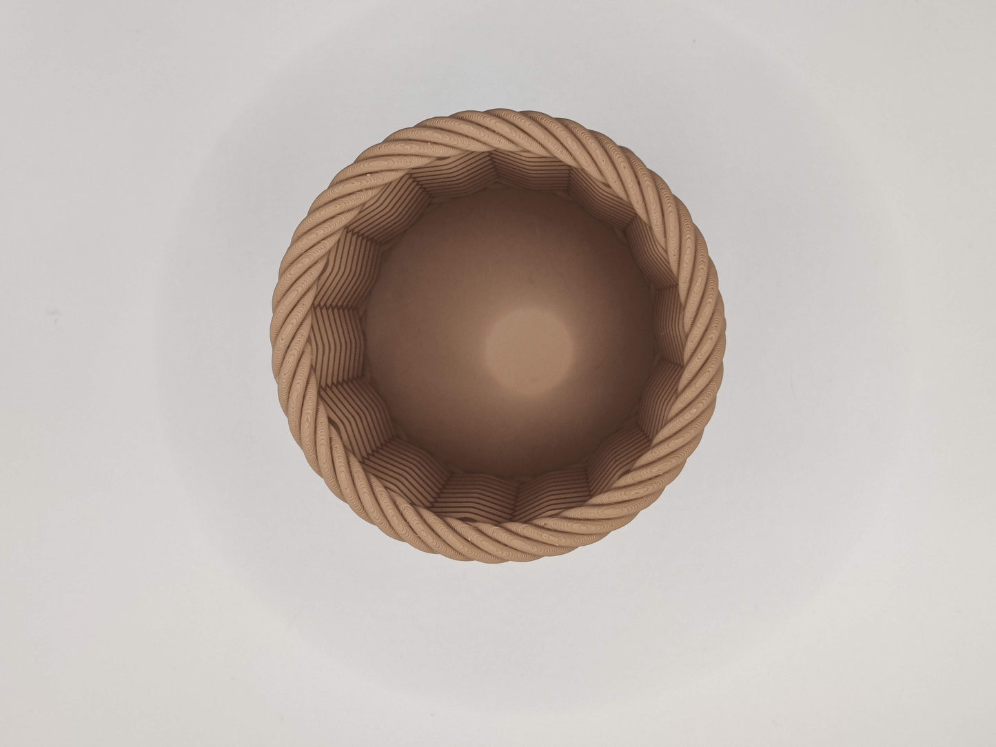 3D Printed Woven Pencil Holder Desk Organizer - Modern Basket Style Pen Cup Office Decor