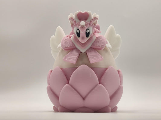 HeartSeeker Mini Dragon & Egg | Cute Flexi Dragon | Fantasy Dragon Gift | Valentine Dragon