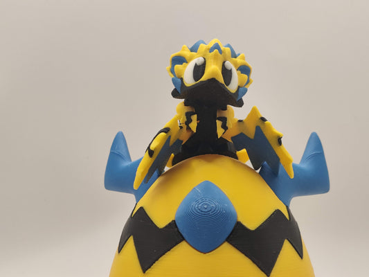 Wild Voltage Mini Dragon & Egg | Electric Dragon | Cute Fantasy Dragon Gift